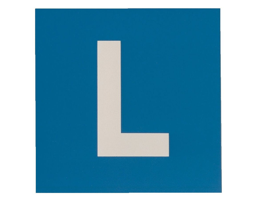 ESA - L-Schild vollmagnetisch, aus Gummi, 16 x 16 cm - Garage/Velos-Motos Allemann