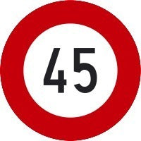 ESA - Begrenzungsschild 45 km/h - Garage/Velos-Motos Allemann
