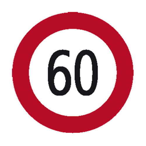 60 km/h Geschwindigkeitsaufkleber