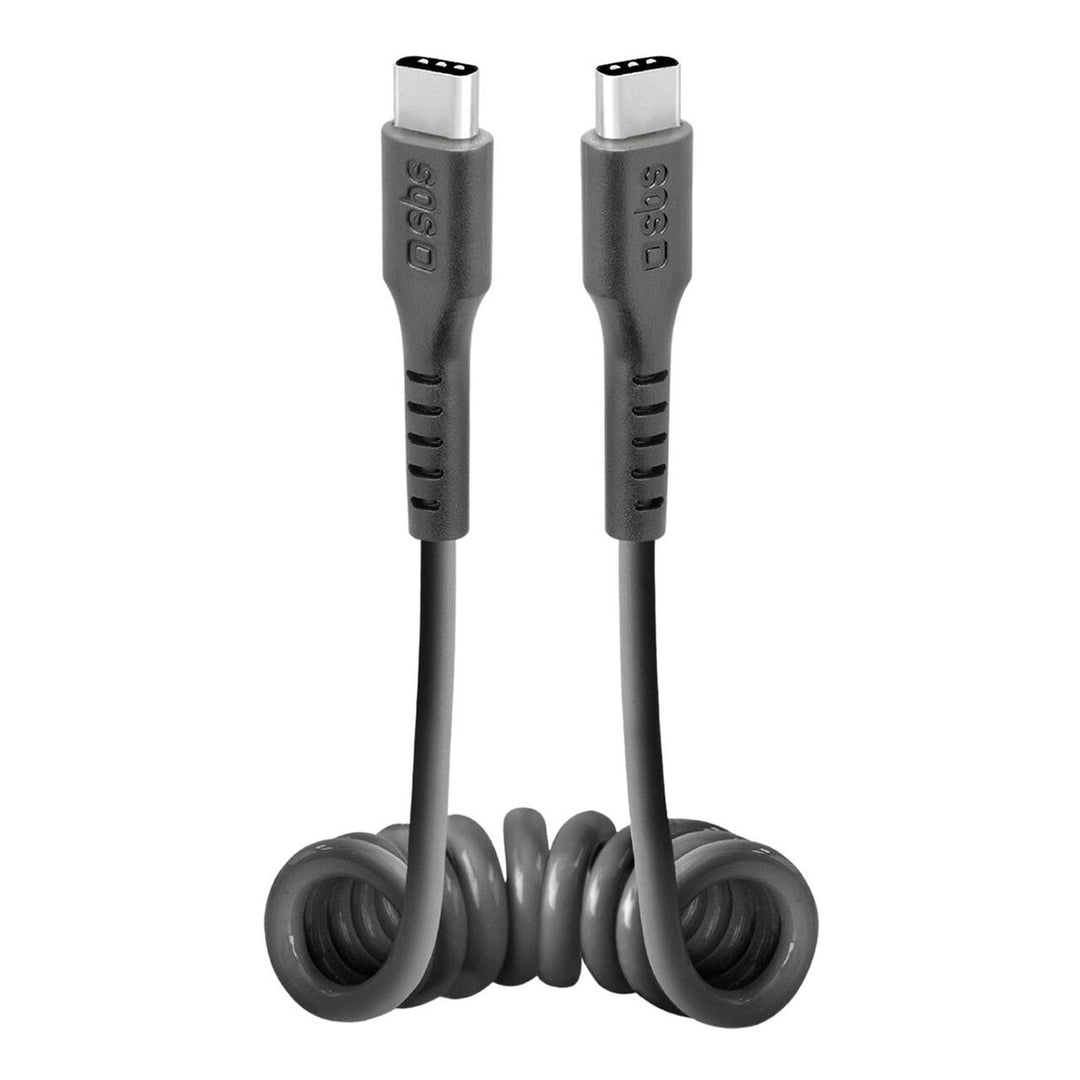 Spiral-Kabel USB-Typ C auf USB-Typ C, 0.5 m