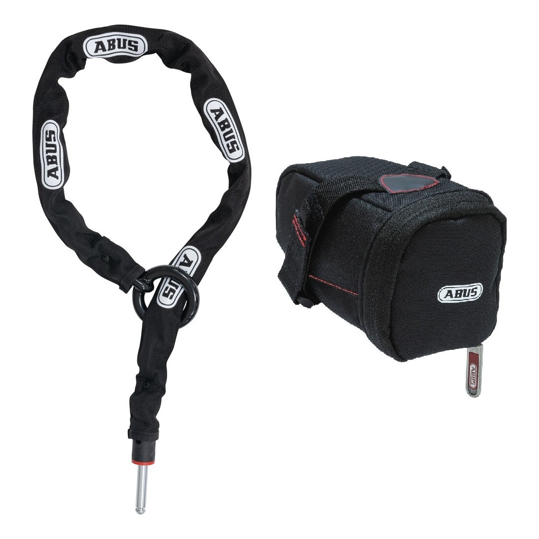 Abus Schlaufenkette Adaptor Chain 2.0 6KS/100 mit Satteltasche ST5950 black