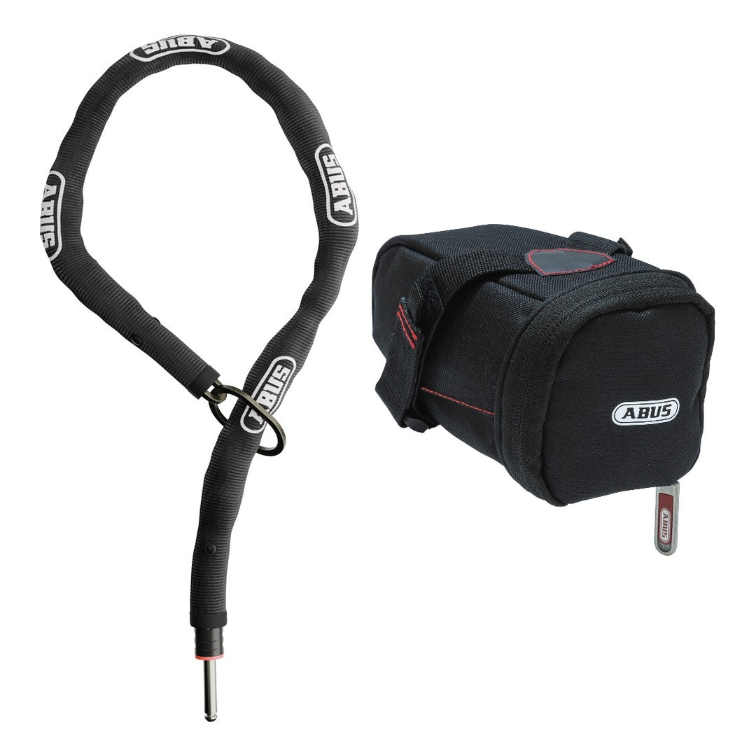 Abus Schlaufenkette Adaptor Chain Classic 5.5KS/130 mit Satteltasche ST5950 black