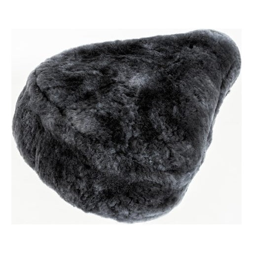 AGU Saddle Cover Lamskin schwarz-grau