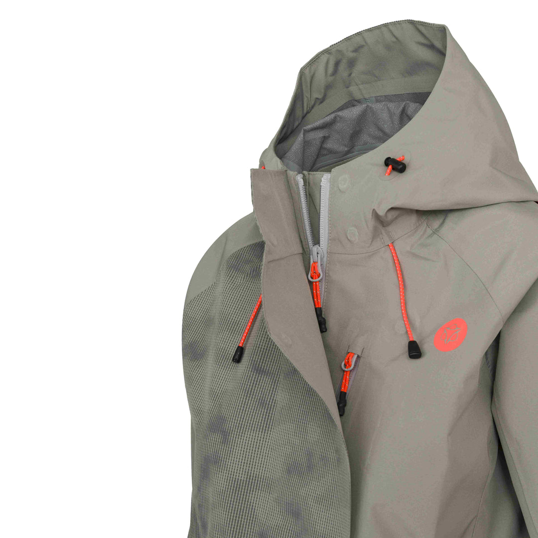 Women Commuter Tech Rain Jacket Hi-vis Red & Reflection