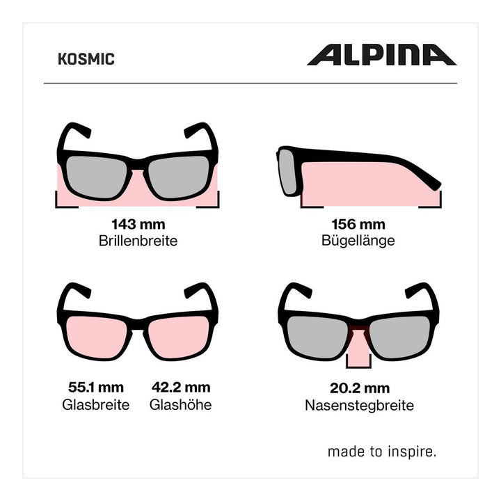 Alpina KOSMIC moon-grey matt/mirror blue