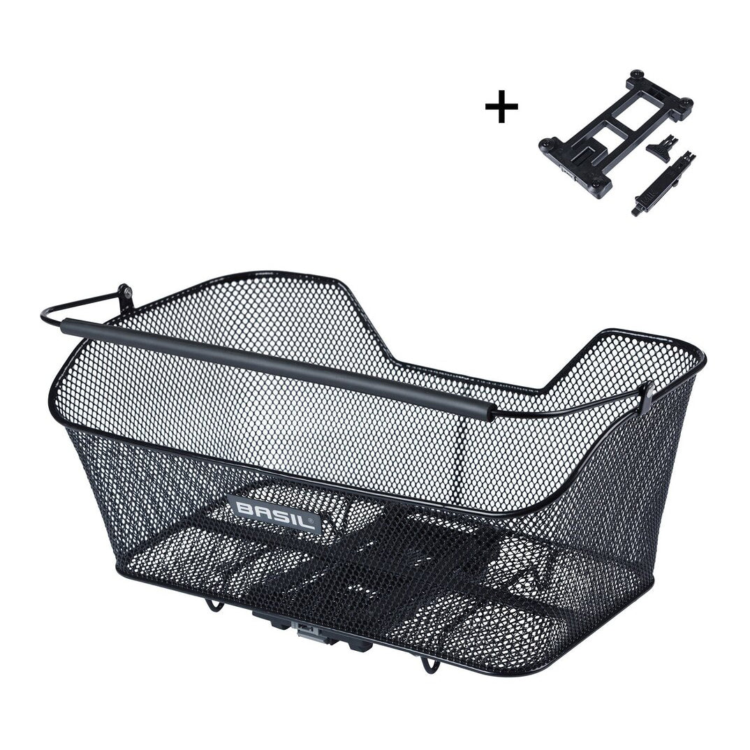 Basil Base XL MIK Fahrradkorb hinten schwarz (Öko-Bodenkorb) kaufen bei Garage/Velos-Motos Allemann
