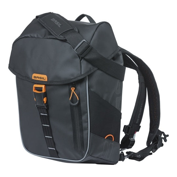 Basil Miles Tarpaulin Fahrradrucksack 17L schwarz/orange