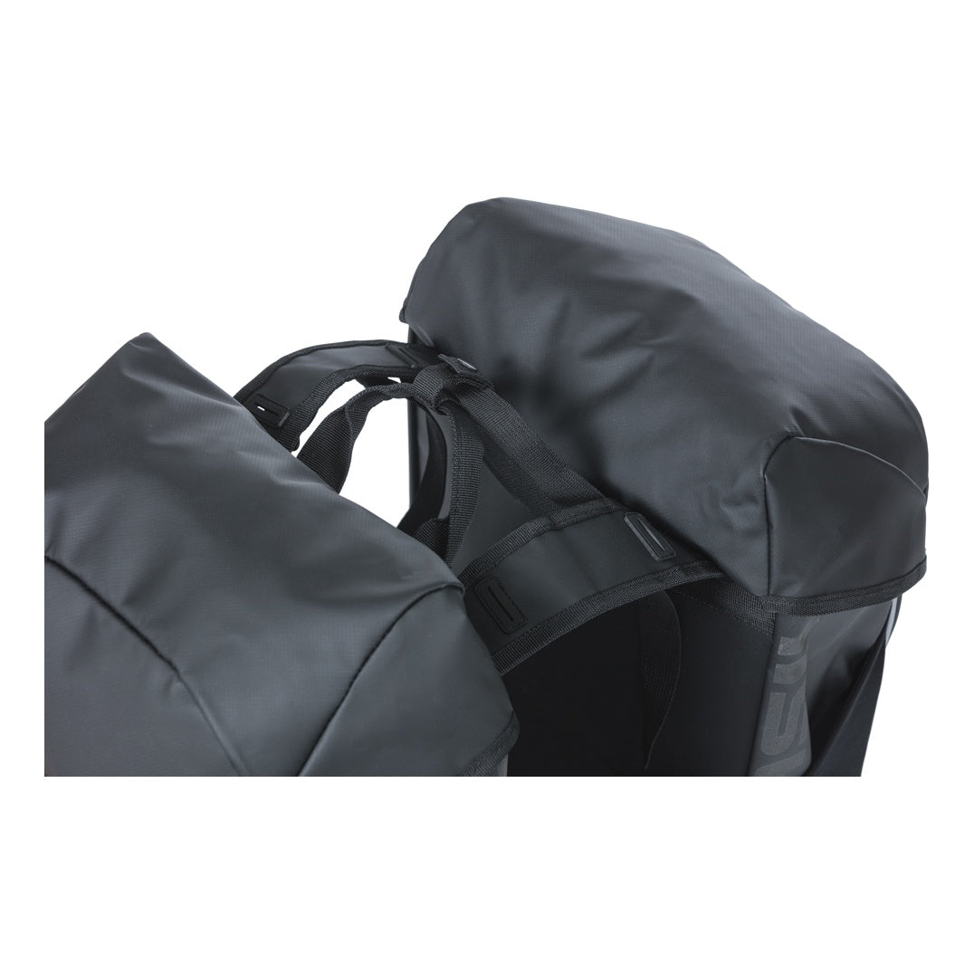 Basil Miles Tarpaulin Gepäckträger Doppeltasche 34L schwarz/orange
