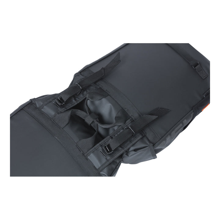 Basil Miles Tarpaulin Gepäckträger Doppeltasche 34L schwarz/orange