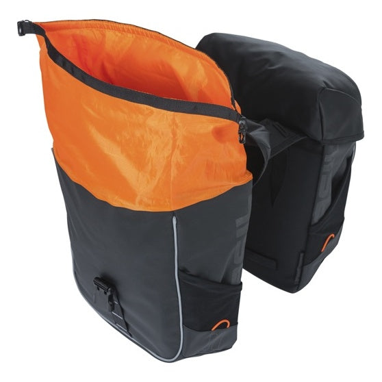 Basil Miles Tarpaulin Gepäckträger Doppeltasche 34L schwarz/orange