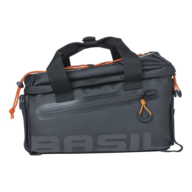 Basil Miles Tarpaulin Gepäckträgertasche 7L schwarz/orange