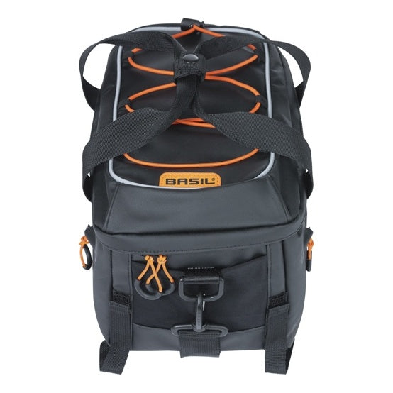 Basil Miles Tarpaulin Gepäckträgertasche 7L schwarz/orange