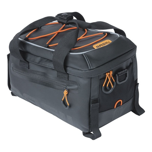Basil Miles Tarpaulin Gepäckträgertasche 7L schwarz/orange