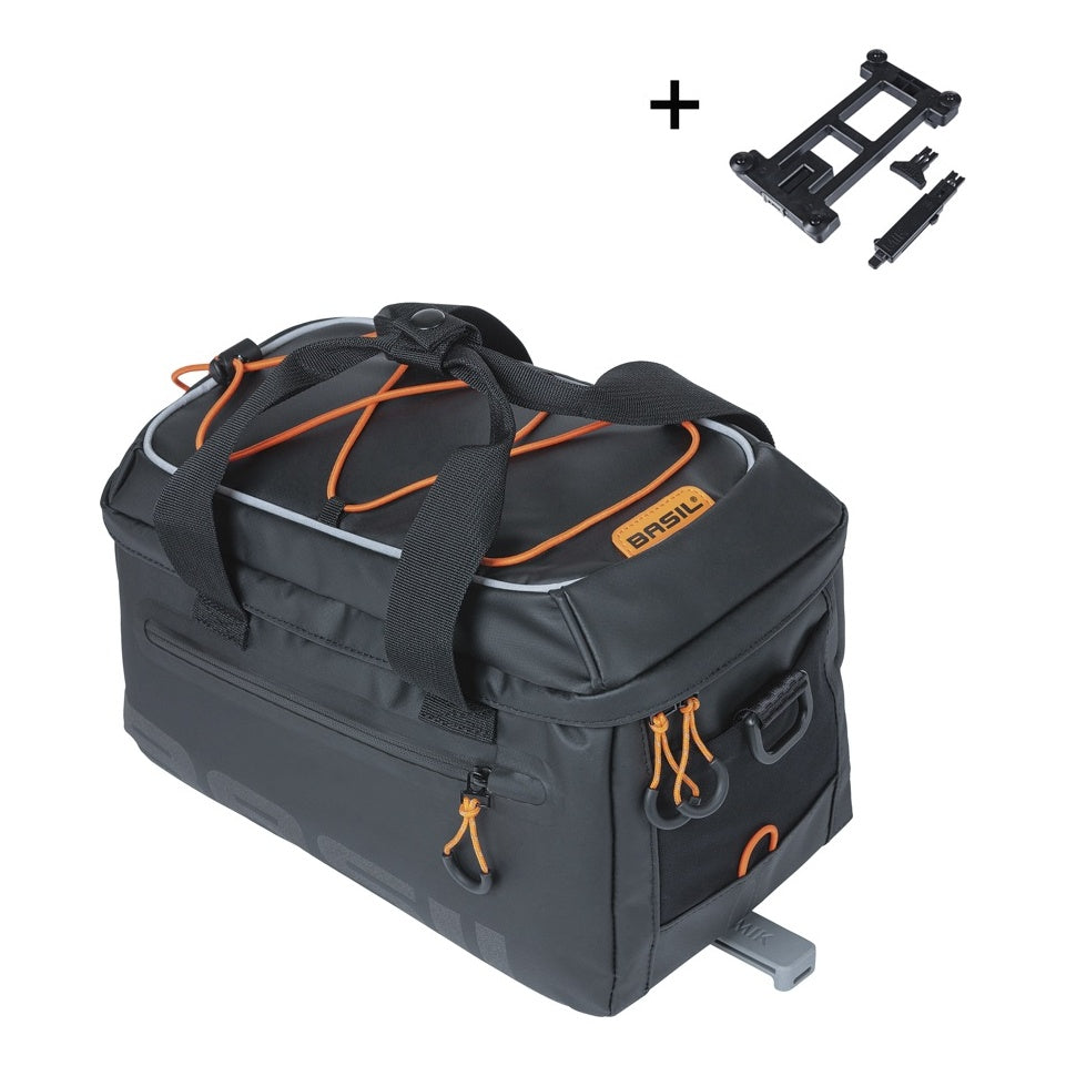 Basil Miles Tarpaulin Gepäckträgertasche MIK schwarz/orange