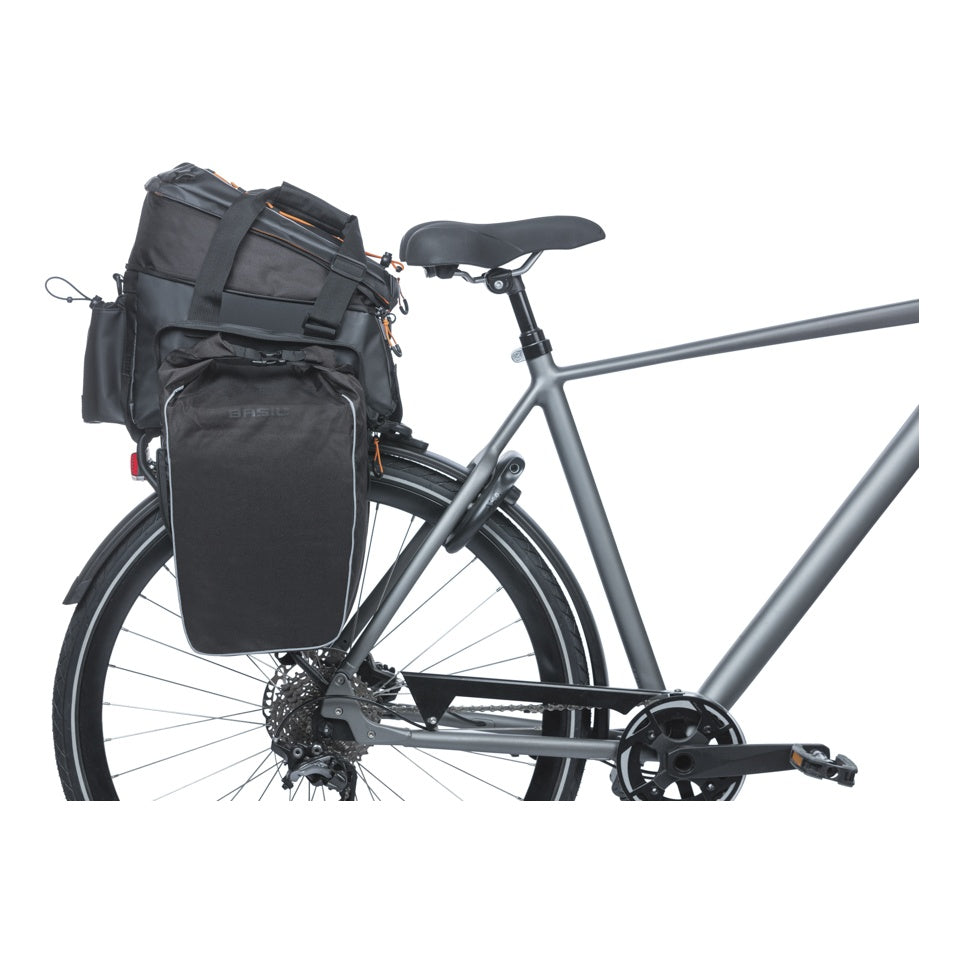 Basil Miles Tarpaulin Gepäckträgertasche XL Pro 9-36L schwarz orange