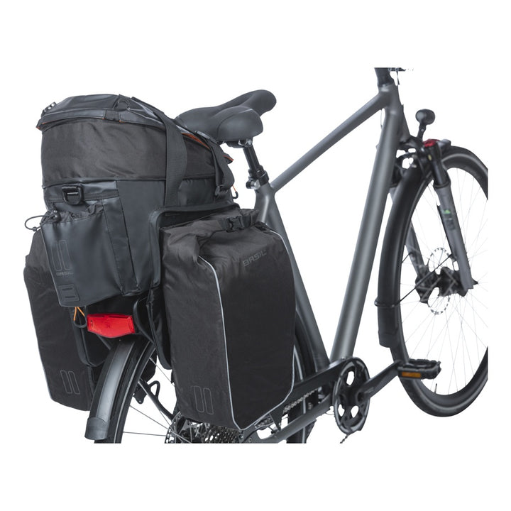 Basil Miles Tarpaulin Gepäckträgertasche XL Pro MIK 9-36L schwarz orange