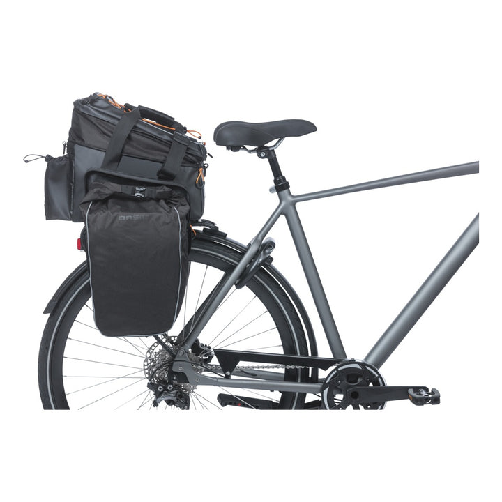 Basil Miles Tarpaulin Gepäckträgertasche XL Pro MIK 9-36L schwarz orange