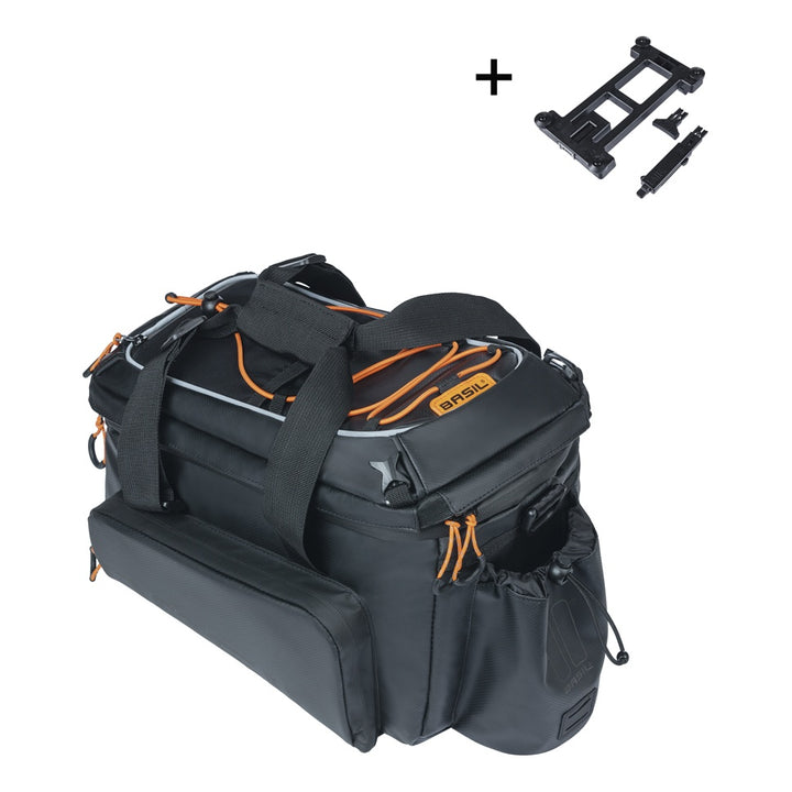 Basil Miles Tarpaulin Gepäckträgertasche XL Pro MIK 9-36L schwarz orange