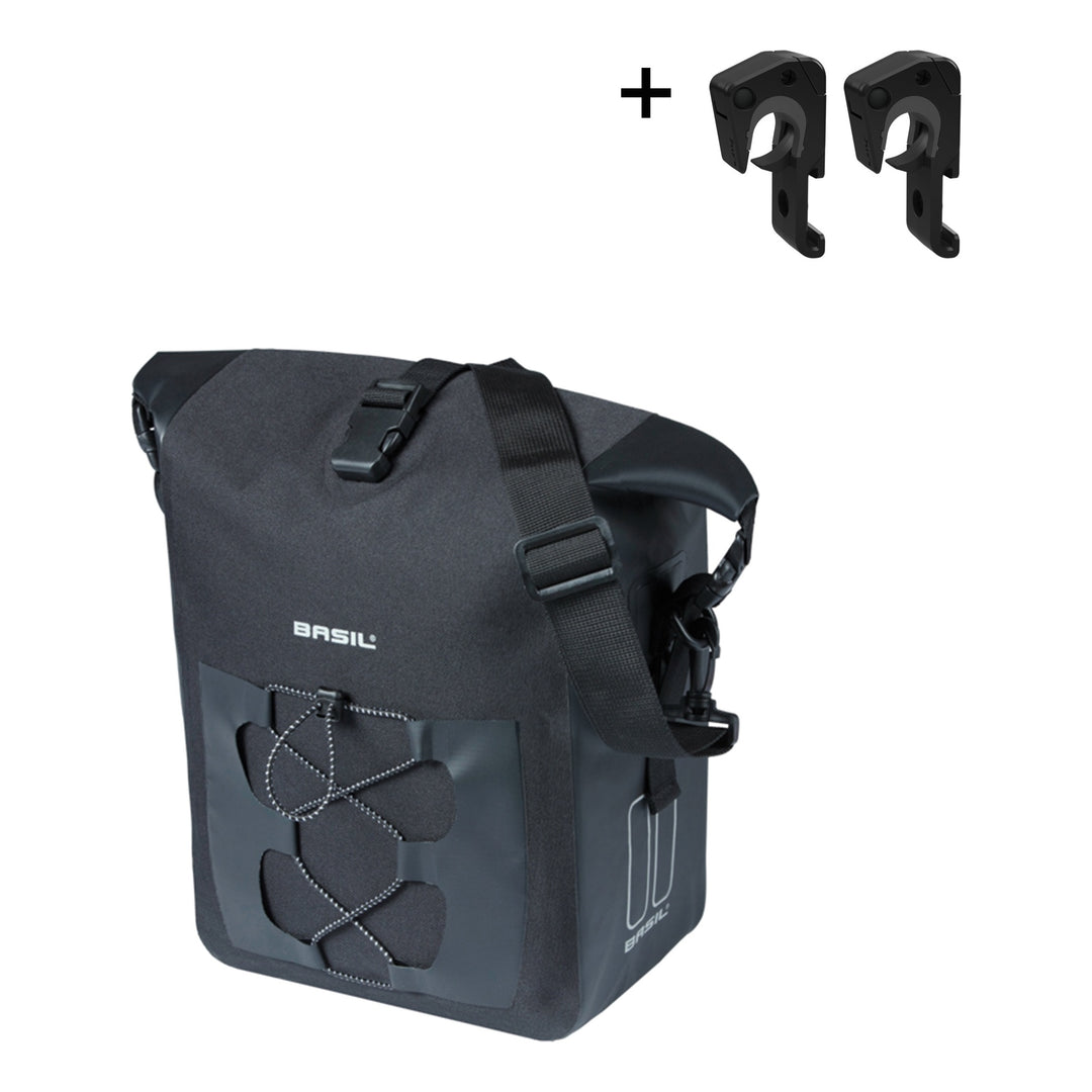 Basil Navigator Waterproof M Einzeltasche MIK Hooks 12-15L schwarz