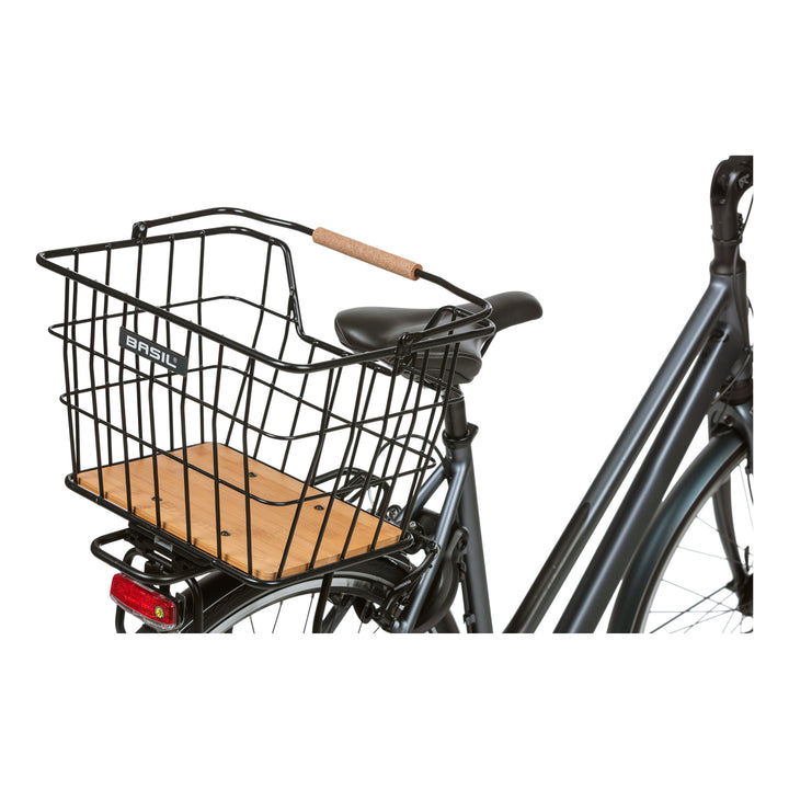 Basil Nordland Fahrradkorb MIK 23L schwarz/naturbraun