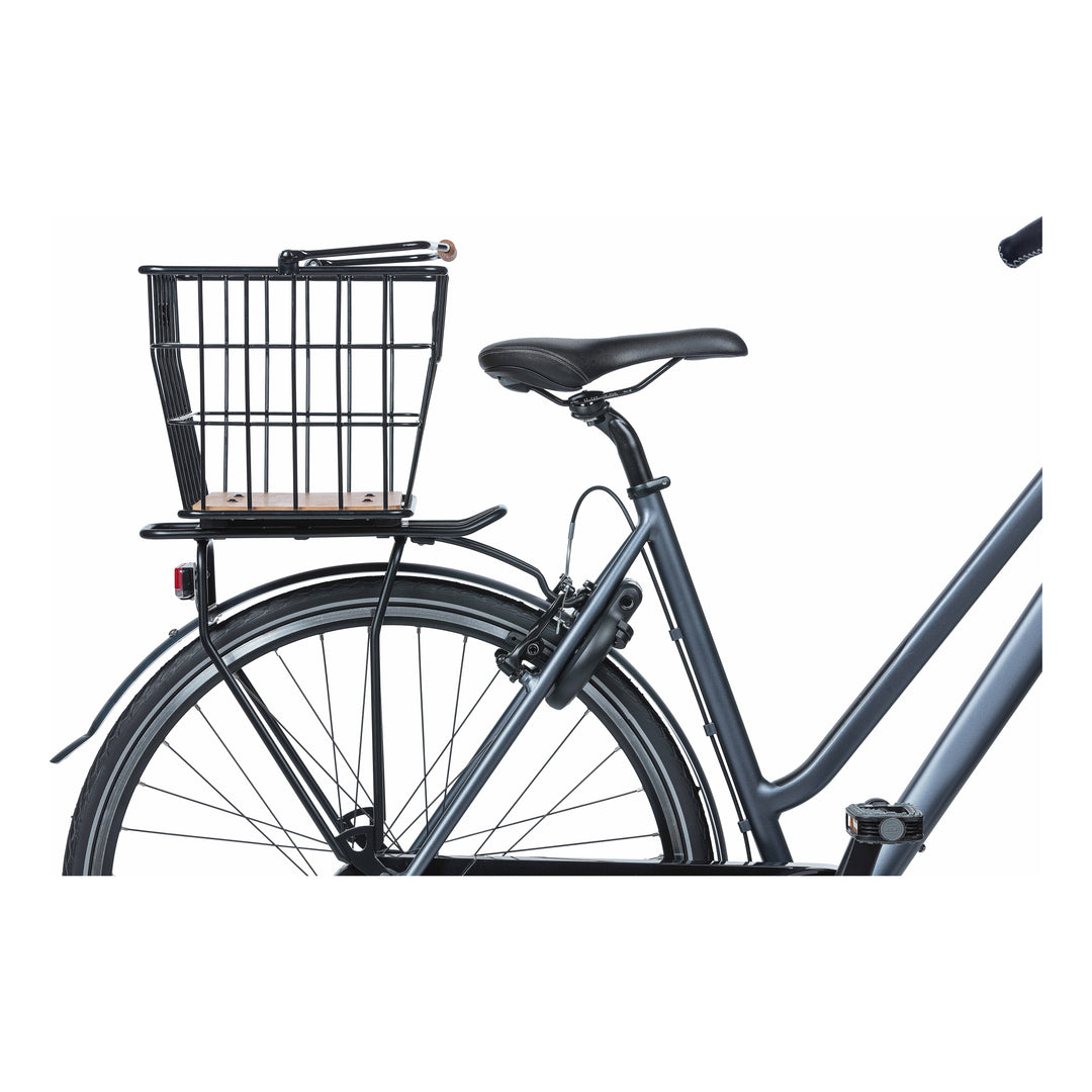 Basil Nordland Fahrradkorb MIK 23L schwarz/naturbraun