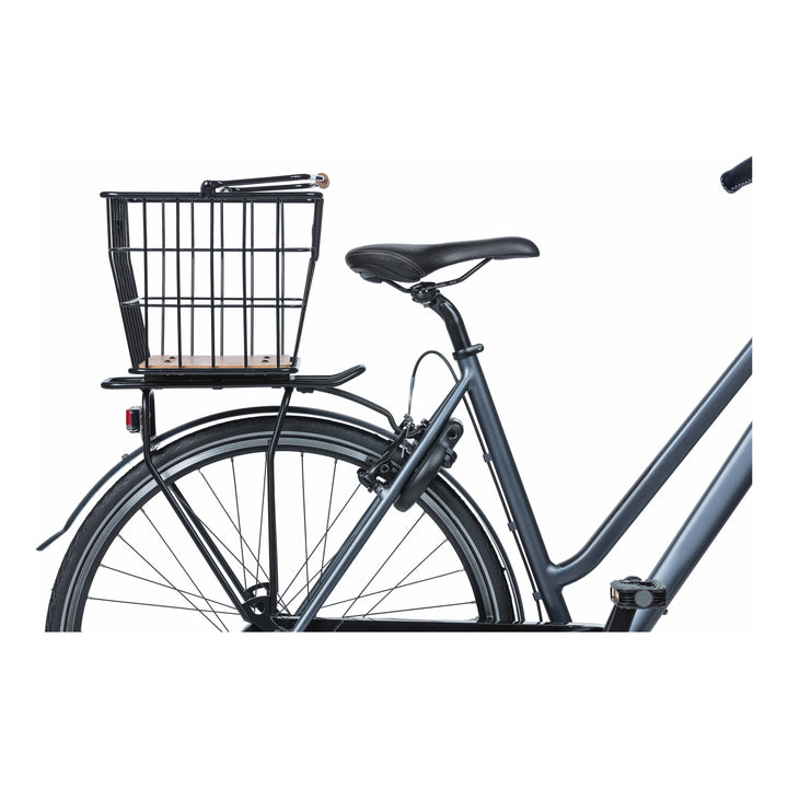 Basil Nordland Fahrradkorb MIK 23L schwarz/naturbraun