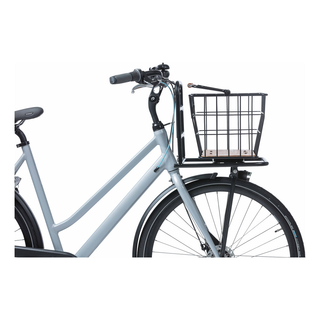 Basil Nordland Fahrradkorb MIK 23L schwarz/naturbraun