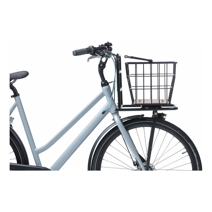 Basil Nordland Fahrradkorb MIK 23L schwarz/naturbraun