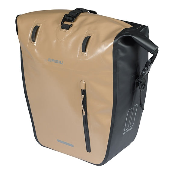 Basil Rivo L Einzeltasche Tarpaulin MIK Hooks 25-31L sand/schwarz
