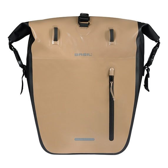 Basil Rivo L Einzeltasche Tarpaulin MIK Hooks 25-31L sand/schwarz