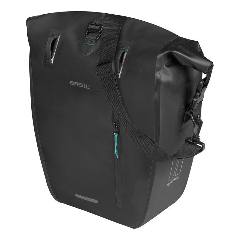 Basil Rivo L Einzeltasche Tarpaulin MIK Hooks 25-31L schwarz