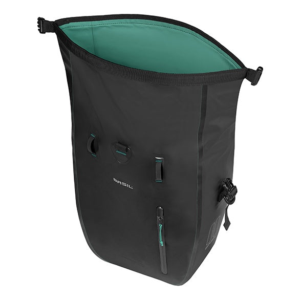 Basil Rivo L Einzeltasche Tarpaulin MIK Hooks 25-31L schwarz