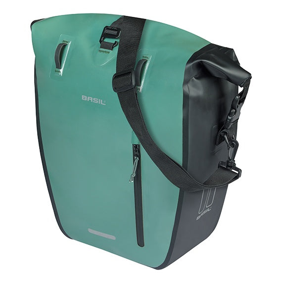 Basil Rivo L Einzeltasche Tarpaulin MIK Hooks 25-31L silbergrün/schwarz