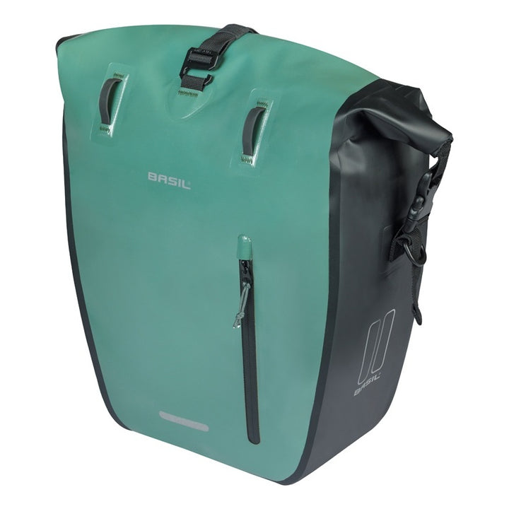 Basil Rivo L Einzeltasche Tarpaulin MIK Hooks 25-31L silbergrün/schwarz