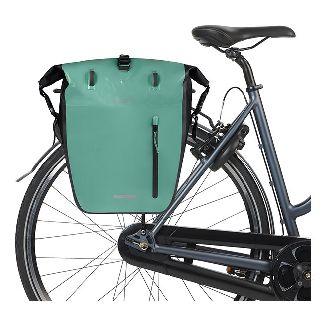 Basil Rivo L Einzeltasche Tarpaulin MIK Hooks 25-31L silbergrün/schwarz
