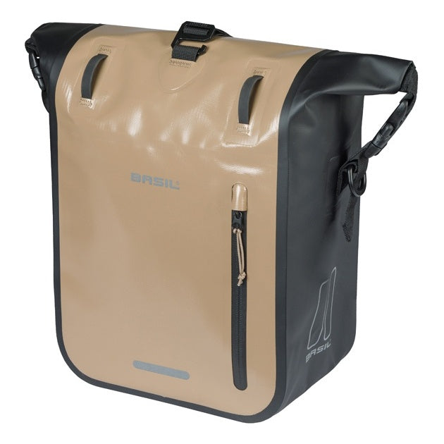 Basil Rivo M Einzeltasche Tarpaulin MIK Hooks 12-15L sand/schwarz