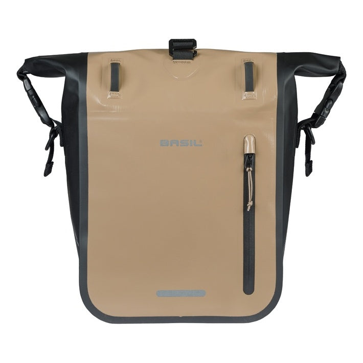 Basil Rivo M Einzeltasche Tarpaulin MIK Hooks 12-15L sand/schwarz