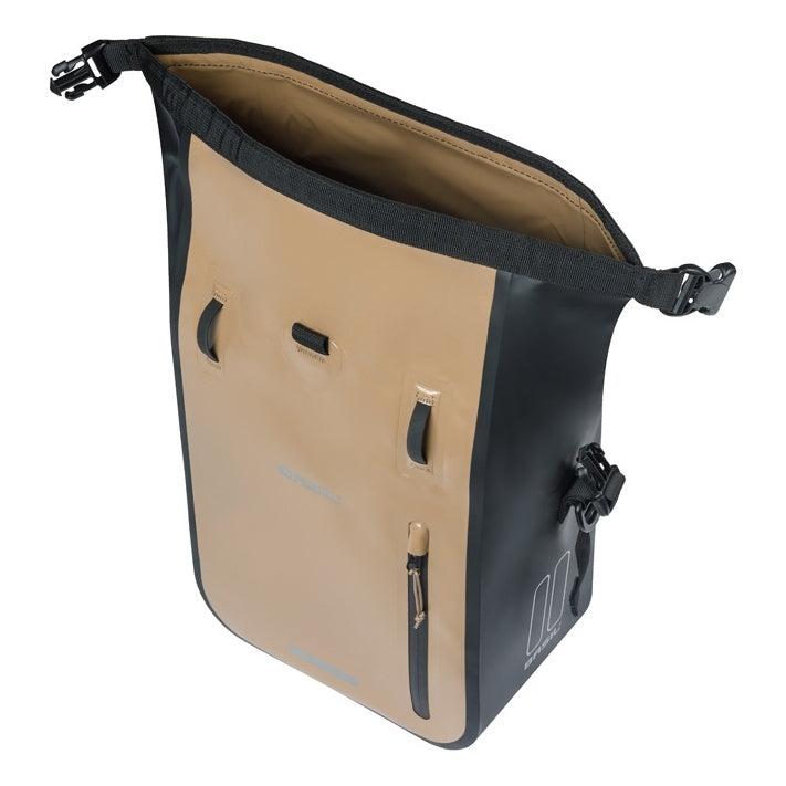 Basil Rivo M Einzeltasche Tarpaulin MIK Hooks 12-15L sand/schwarz