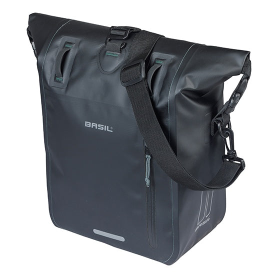 Basil Rivo M Einzeltasche Tarpaulin MIK Hooks 12-15L schwarz
