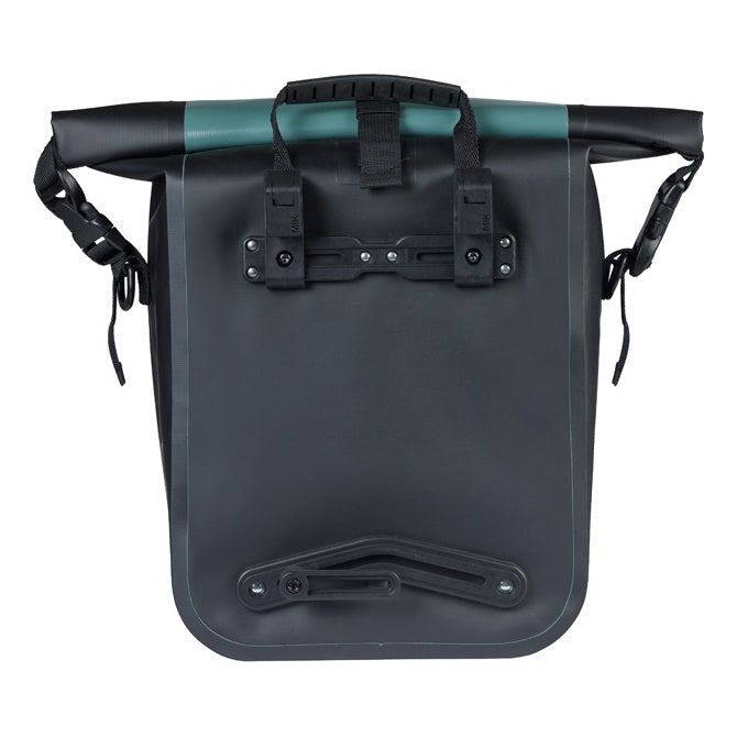 Basil Rivo M Einzeltasche Tarpaulin MIK Hooks 12-15L silbergrün/schwarz