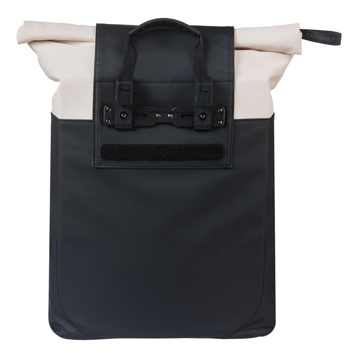 Basil Vive Shopper Gepäckträgertasche MIK Hooks 15-20L cremefarben/schwarz