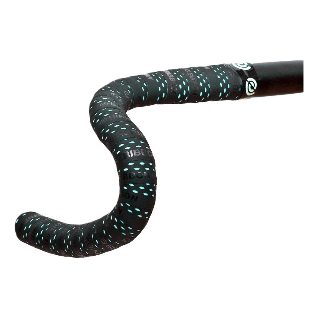 Bike Ribbon Lenkerband Drops schwarz mit minten Tropfen schwarz-mint
