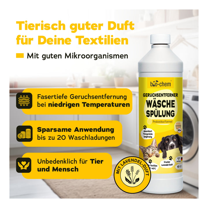 bio-chem Geruchsentferner Wäschespülung 1000 ml ohne Sprühkopf 