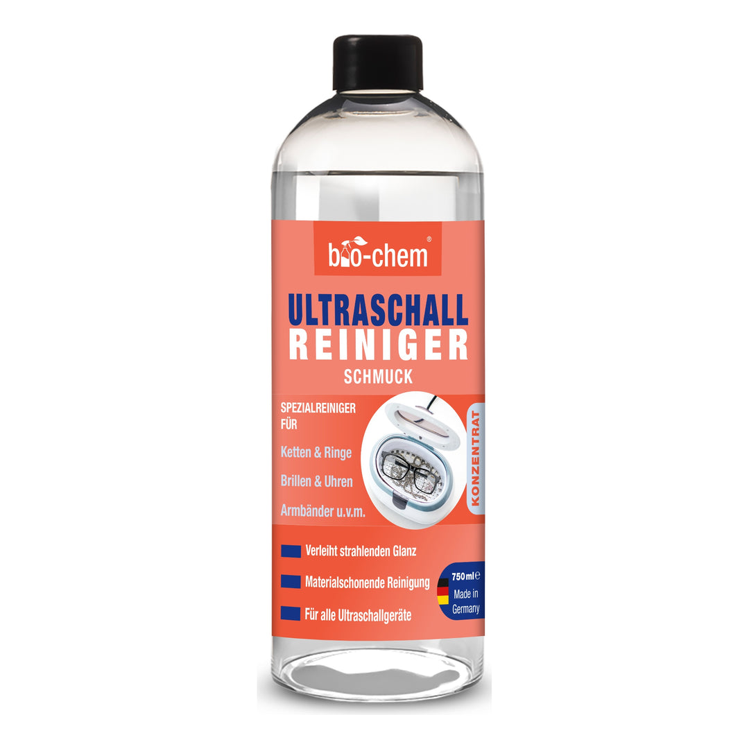 bio-chem Ultraschallreiniger Schmuck 750 ml ohne Sprühkopf mit Messbecher 