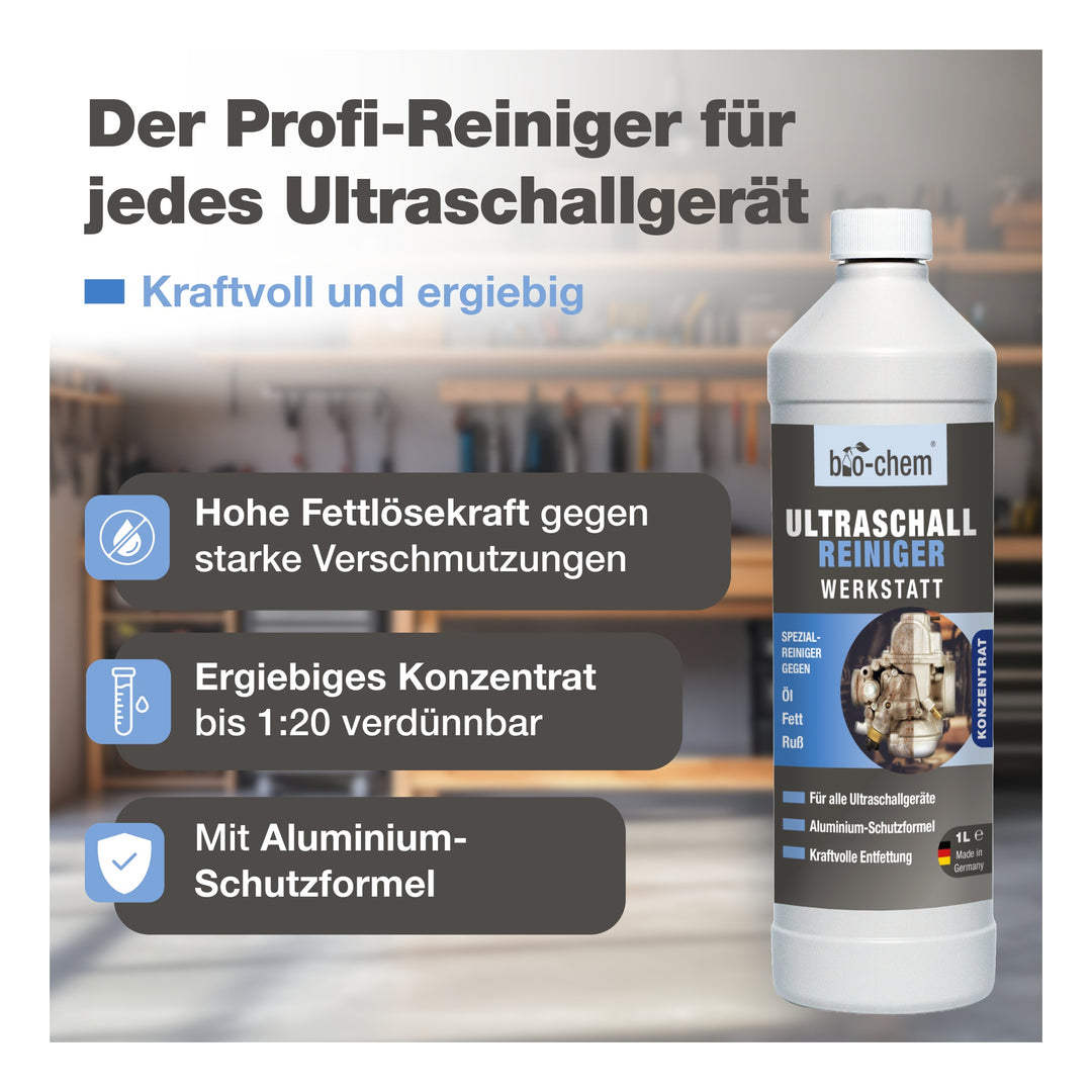 bio-chem Ultraschallreiniger Werkstatt 1000ml ohne Sprühkopf 