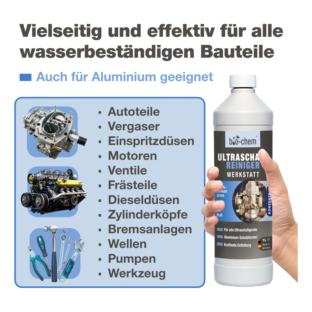 bio-chem Ultraschallreiniger Werkstatt 1000ml ohne Sprühkopf 