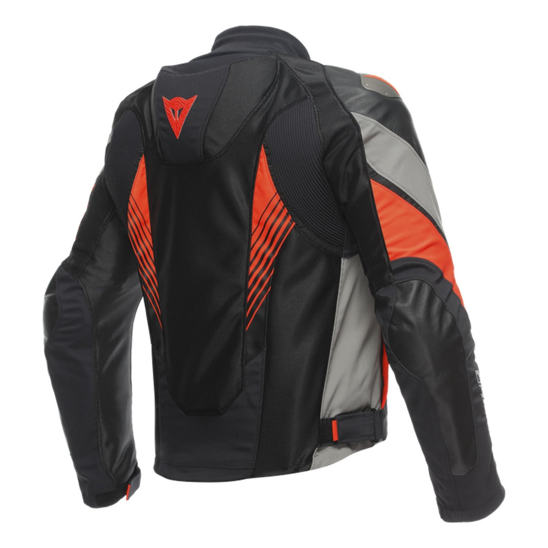 Dainese Absolutshell Jacke Super Rider 2 schwarz-grau-fluo rot