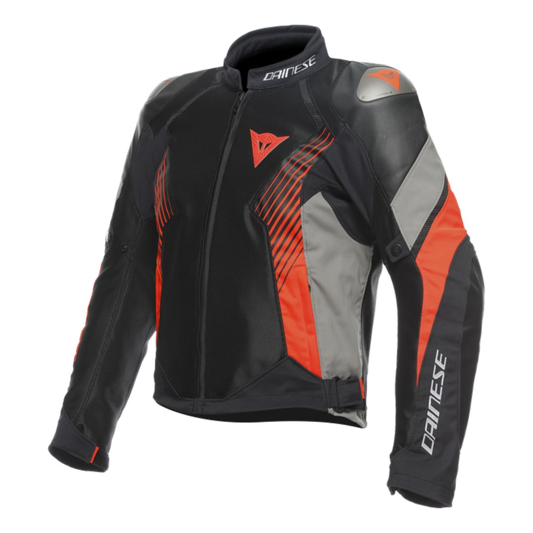 Dainese Absolutshell Jacke Super Rider 2 schwarz-grau-fluo rot