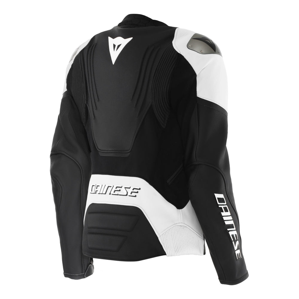 Dainese Damen Lederjacke Racing 5 schwarz-weiss
