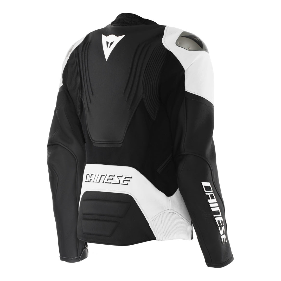 Dainese Damen Lederjacke Racing 5 schwarz-weiss